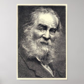 Walt Whitman Engraving, leeftijd 52 Poster (Voorkant)