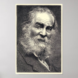 Walt Whitman Engraving, leeftijd 52 Poster