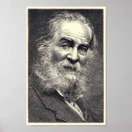 Walt Whitman Engraving, leeftijd 52 Poster