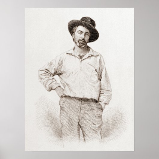 Walt Whitman Engraving Poster (Voorkant)