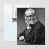Walt Whitman "Face Always Toward the Sunshine" Briefkaart (Voorkant / Achterkant)