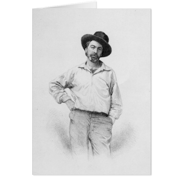 Walt Whitman, frontispiece tot 'Blaves of (Voorkant)