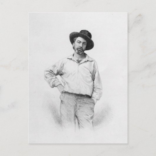 Walt Whitman, frontispiece tot 'Blaves of Briefkaart (Voorkant)