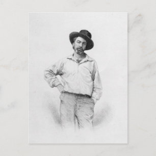Walt Whitman, frontispiece tot 'Blaves of Briefkaart