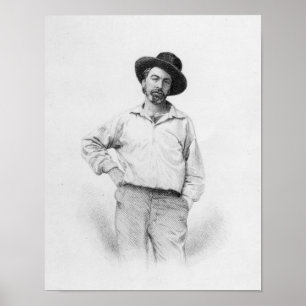 Walt Whitman, frontispiece tot 'Blaves of Poster