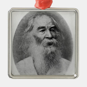Walt Whitman, gefotografeerd in 1889 Metalen Ornament