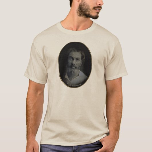 Walt Whitman Hand-Tinted Portrait 1854 T-shirt (Voorkant)