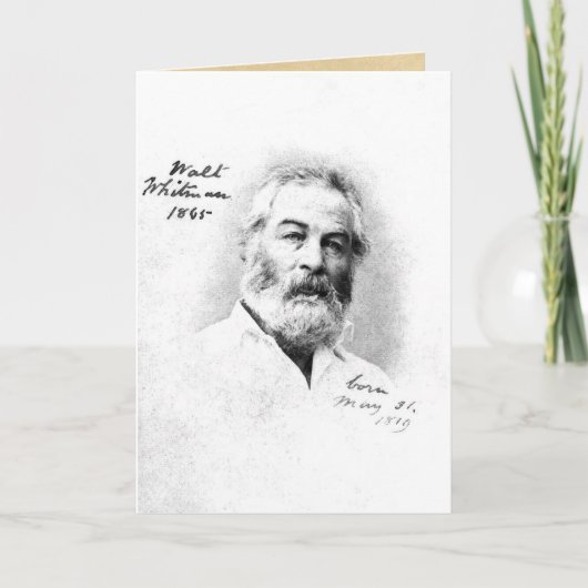 Walt Whitman in Leeftijd 46 van Washington D.C. Kaart (Voorkant)