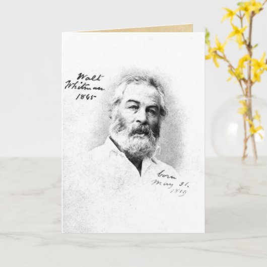 Walt Whitman in Leeftijd 46 van Washington D.C. Kaart (Gele Bloem)