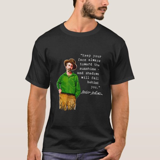 Walt Whitman Inspirerend Quote Grafisch Ontwerp T-shirt (Voorkant)