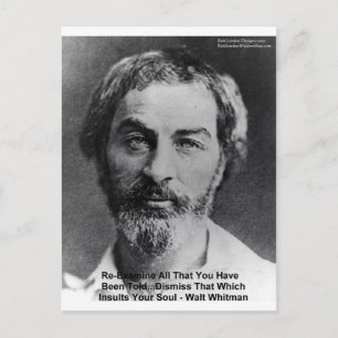 Walt Whitman "Insult The Soul" Citaat Cadeaus & Ka Briefkaart