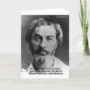 Walt Whitman "Insult the Soul" citaat - cadeaus &  Kaart
