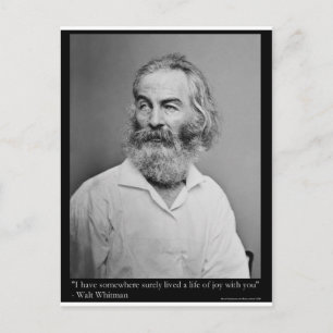 Walt Whitman Joy Met Je Liefdescitaat Mokken T-shi Briefkaart