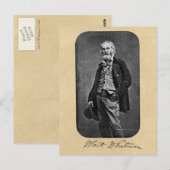 Walt Whitman Leaves of Grass Frontispiece Briefkaart (Voorkant / Achterkant)