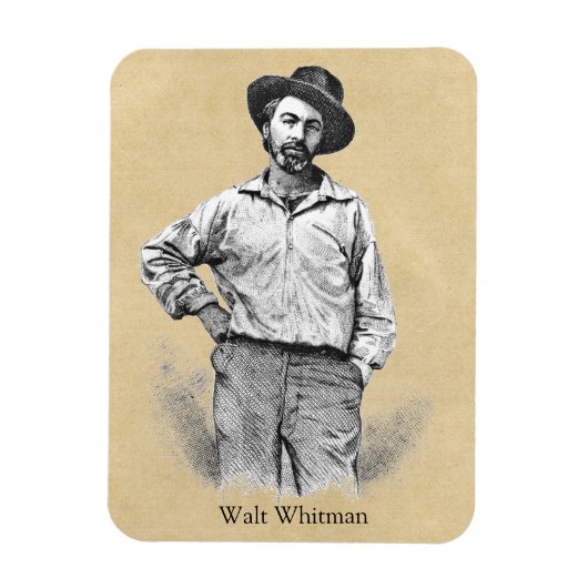 Walt Whitman Leaves of Grass Magneet (Verticaal)