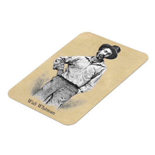 Walt Whitman Leaves of Grass Magneet (Linkerzijde)