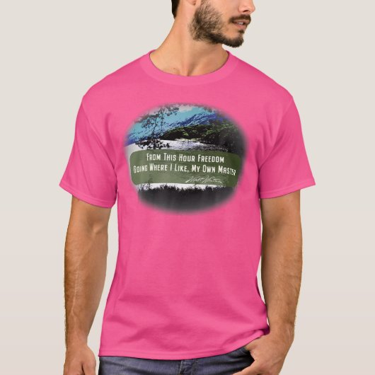 Walt Whitman over vrijheid T-shirt (Voorkant)