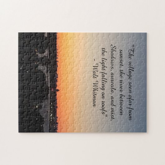 Walt Whitman Poem Sunset Faraway Village Seen Afar Legpuzzel (Horizontaal)