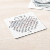 Walt Whitman poëzie elegant Kartonnen Onderzetters (Schuin)