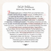 Walt Whitman poëzie elegant Kartonnen Onderzetters (Voorkant)