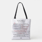 Walt Whitman poëzie elegant Tote Bag (Achterkant)