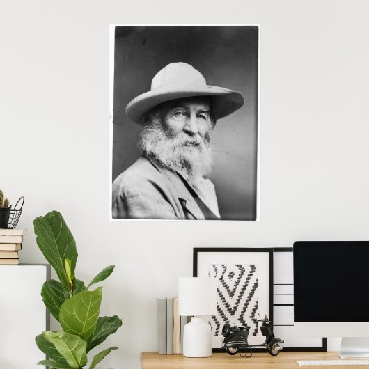 Walt Whitman Portrait ook bekend als The Quaker Ph Poster (Thuiskantoor)
