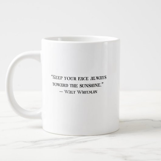 Walt Whitman Positive Quote Coffee Mug Grote Koffiekop (Links)