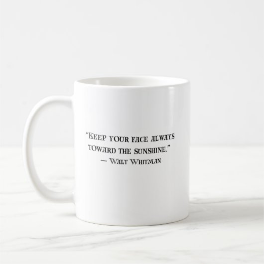 Walt Whitman Positive Quote Coffee Mug Koffiemok (Links)