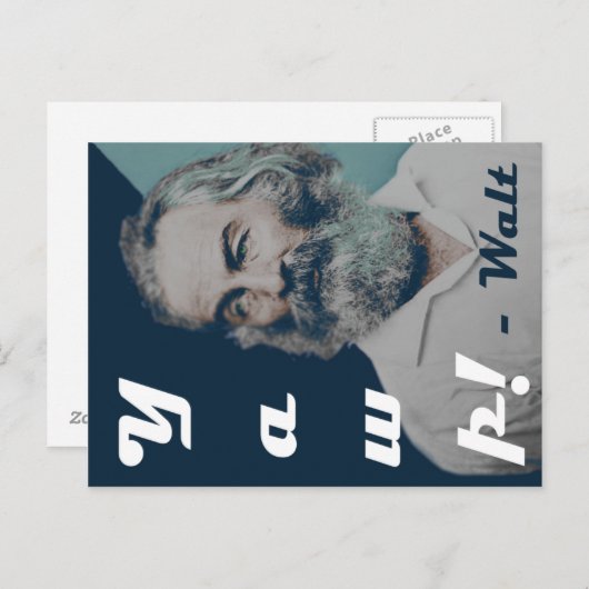 Walt Whitman Postcard Briefkaart (Voorkant / Achterkant)