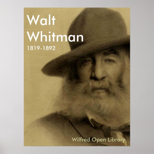 Walt Whitman Poster (Voorkant)