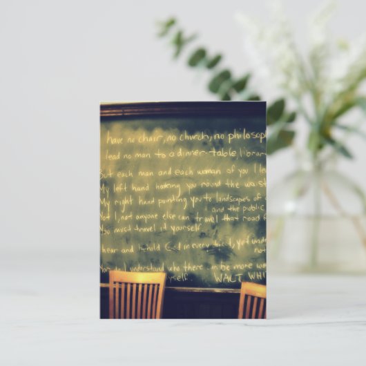 walt whitman Quote Briefkaart (Staand voorkant)