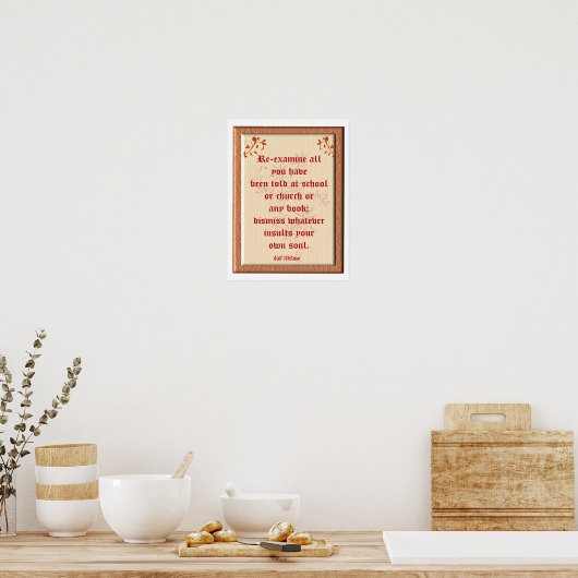 Walt Whitman quote - poster (Keuken)