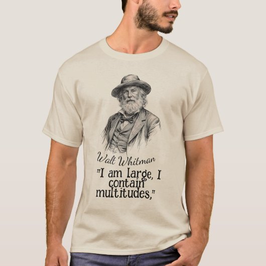 Walt Whitman quote T-shirt (Voorkant)
