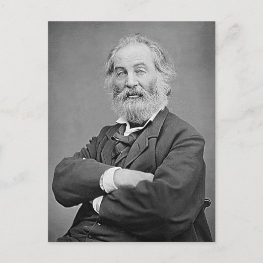 Walt Whitman Seated Portret Foto 47 jaar Briefkaart (Voorkant)