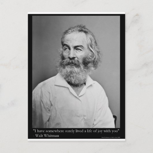 Walt Whitman sluit zich aan bij uw favoriete Mokke Briefkaart (Voorkant)