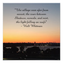 Walt Whitman Sunset Poetry Quote