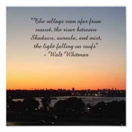 Walt Whitman Sunset Poetry Quote Foto Afdruk