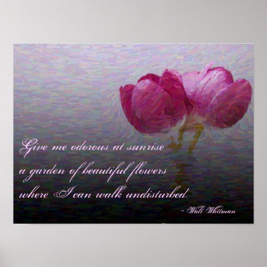 Walt Whitman Tulips Painting Poster (Voorkant)