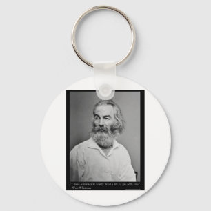 Walt Whitman Vreugde Met Jou Liefdescitaat Mokken Sleutelhanger