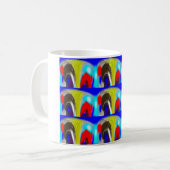 Waltende watervalkunst koffiemok (Voorkant links)