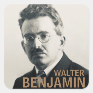 Walter Benjamin Vierkante Sticker