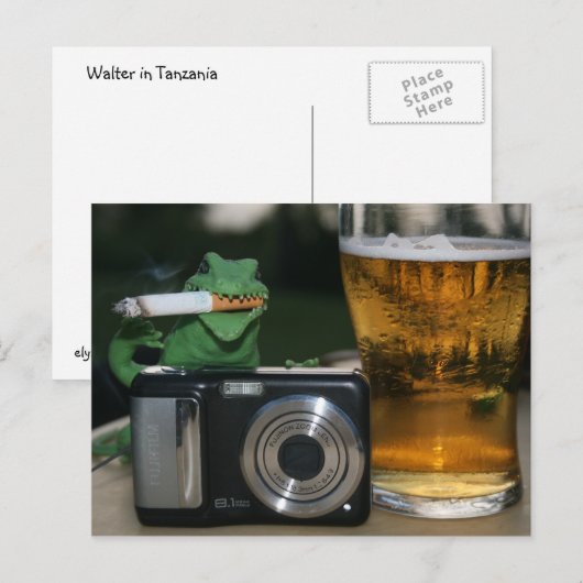 Walter: Bier, cag, camera-Briefkaart Briefkaart (Voorkant / Achterkant)