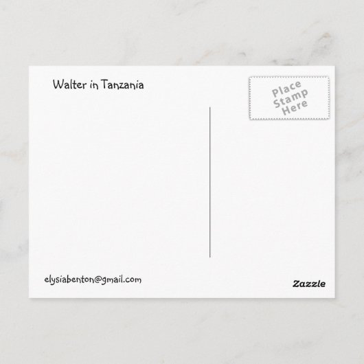 Walter: Bier, cag, camera-Briefkaart Briefkaart (Achterkant)