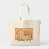 Walter Bone Shirt:  Op lange maart Grote Tote Bag (Voorkant)