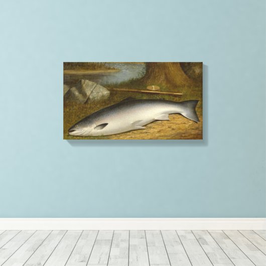 Walter Brackett de succesrijke vangst Canvas Afdruk (Insitu (Houten vloer))