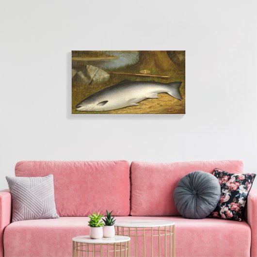 Walter Brackett de succesrijke vangst Canvas Afdruk (Insitu (Woonkamer))