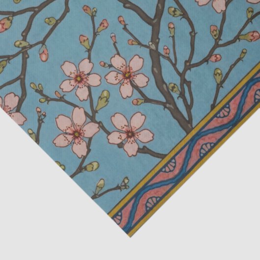 Walter Crane Almond Blossom and Swallow Tissuepapier (Detail)