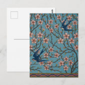 Walter Crane Almond Blossom & Swallow Briefkaart (Voorkant / Achterkant)