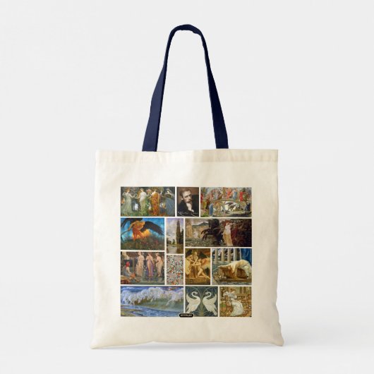 Walter Crane Art Nouveau Gallery Collage Tote Bag (Achterkant)