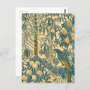 Walter Crane -  Art Nouveau Macaw Pattern Briefkaart